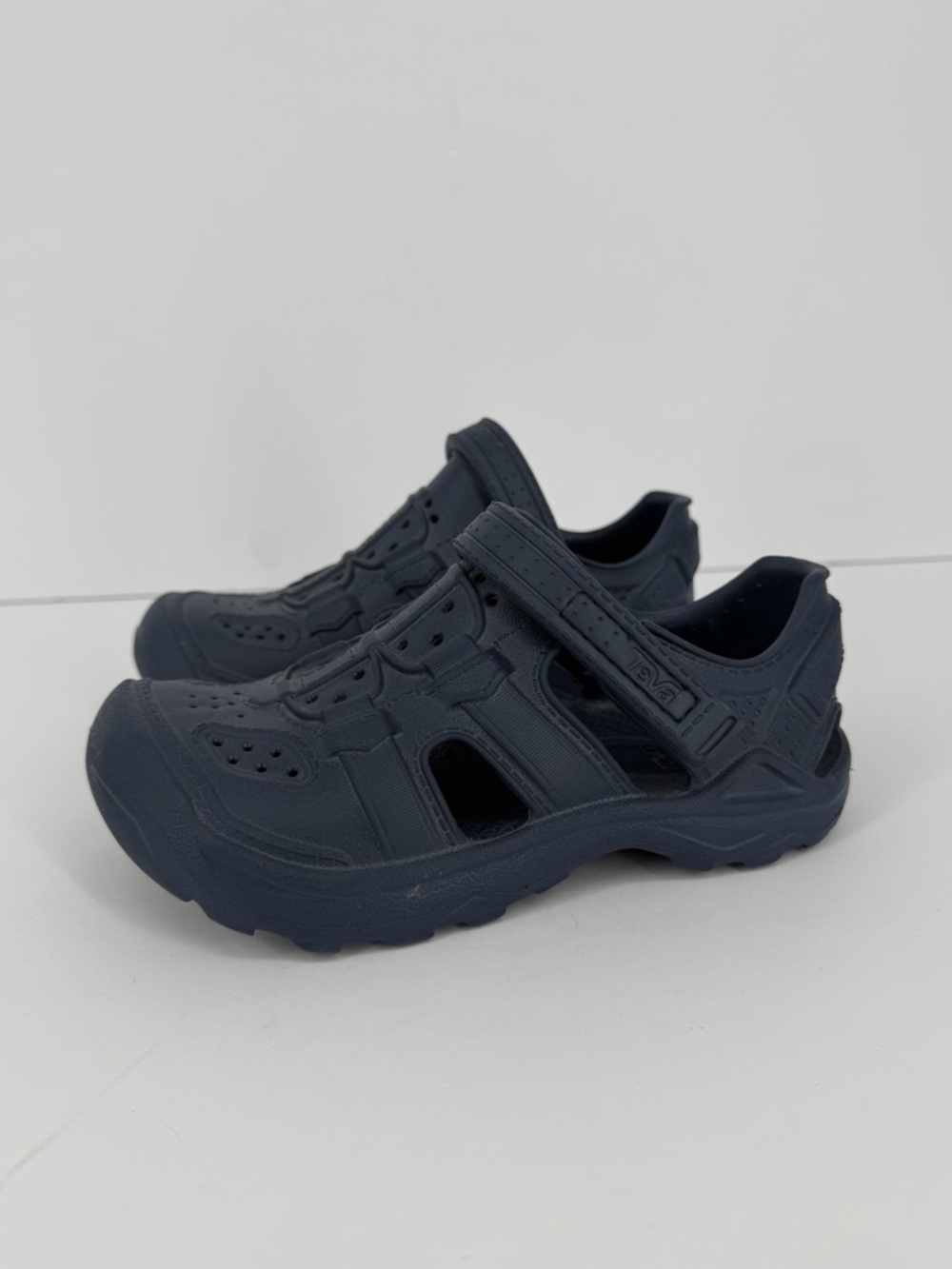 Teva Navy Blue Unisex Kids Boys Size 12 Omnium Drift Fisherman Sandal Water Shoe